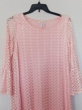 Brittany Black Ladies Lace Dress - L